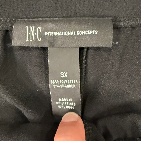 INC International Concepts Women's Plus Size Varsity-Stripe Wide-Leg Ankle Pants - Picture 5 of 7